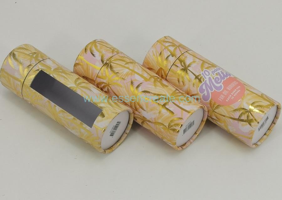 Rolled Edge Melt Packaging Paper Tube with Window Rolled Edge Melt Packaging Paper Tube with Window