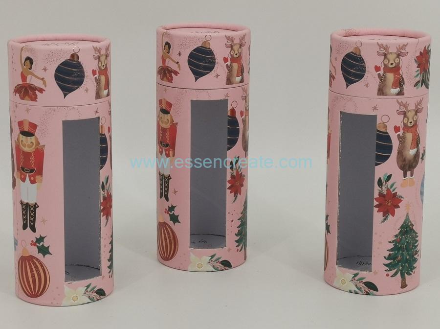 Pencereli Silindir Kağıt Karton Mum Paketleme Tüpü Pencereli Silindir Kağıt Karton Mum Paketleme Tüpü