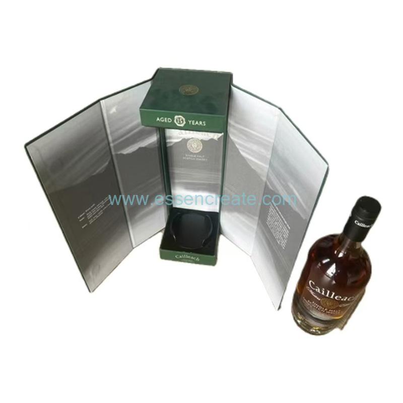 Packing Single Bottle Folding Wine Box Packaging With Magnetic Lid Foldable Paper Box Packing Single Bottle Folding Wine Box Packaging With Magnetic Lid Foldable Paper Box