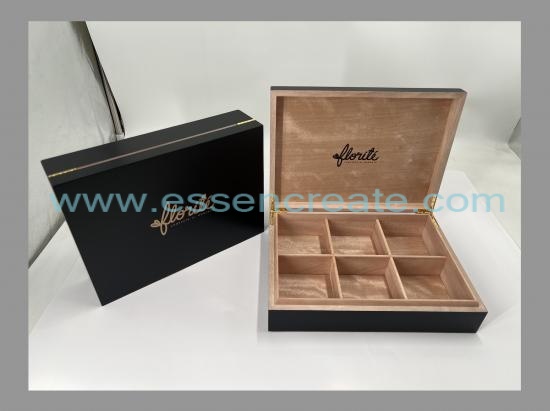 Wooden Tea Gift Display Box with Six Grids