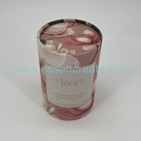 Pembe Çiçekli Kağıt Tüpler