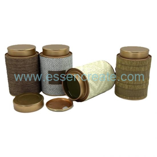 Custom Straw Tea Canister